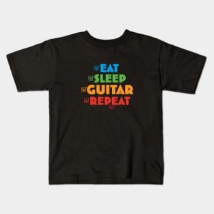 Eat Sleep Guitar Repeat Kids T-Shirt